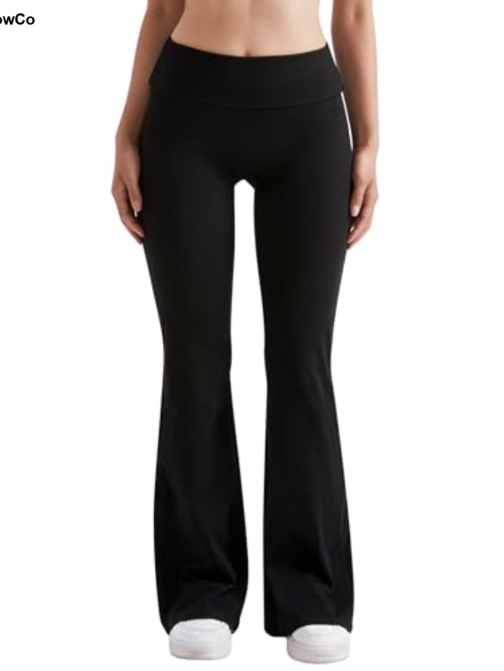 Women's Flare Yoga Leggings Fold Over Bootcut Cotton Lounge Pants